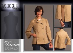 8480 VOG EZ PRINCESS PLEAT CROP SLV POCKET JACKET PATTERN 14-20